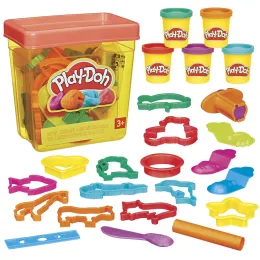 Play-Doh Fun Tub Set, 19 Accessories & Reusable Storage Container, Preschool Toys, Kids Arts & Crafts, Back to School Gifts, Ages 3+