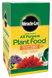 Miracle-Gro Water Soluble All Purpose Plant Food, Instant All-Purpose Plant Fertilizer for Indoor and Outdoor Flowers, Vegetables, Houseplants, and Trees - 3 lbs Pack