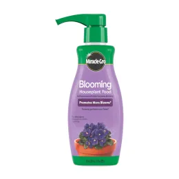 Miracle-Gro Blooming Houseplant Food, Liquid Plant Fertilizer for Indoor African Violets, Peace Lilies, and Anthuriums - 8 Fl Oz Pump Bottle