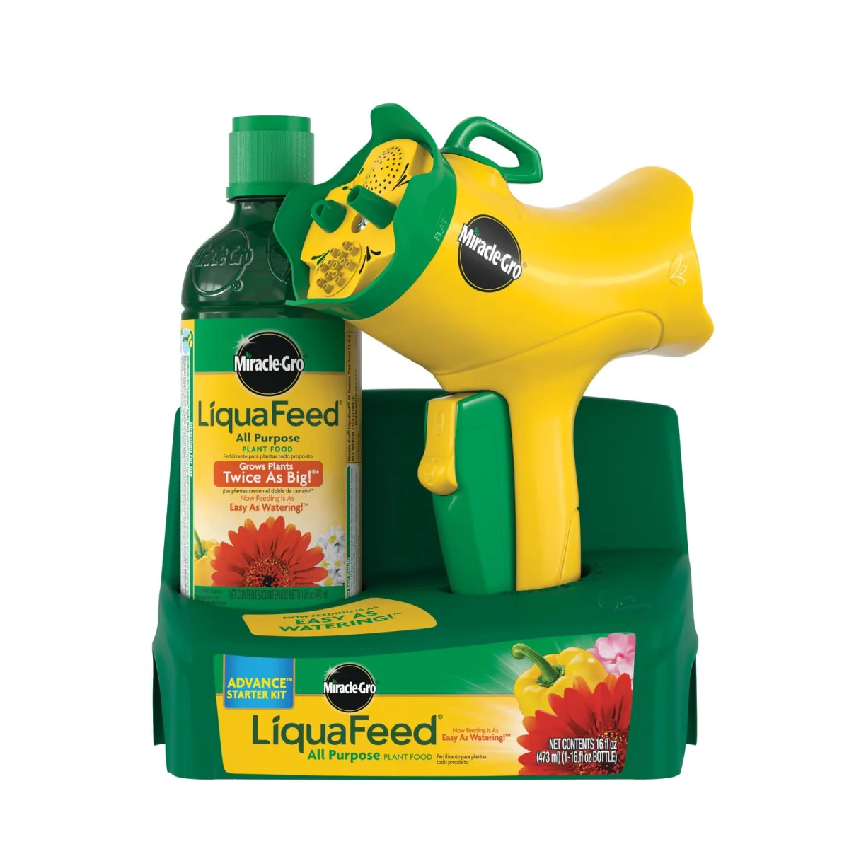 Miracle-Gro LiquaFeed All Purpose Advance Starter Kit with Feeder & 16 oz Bottle