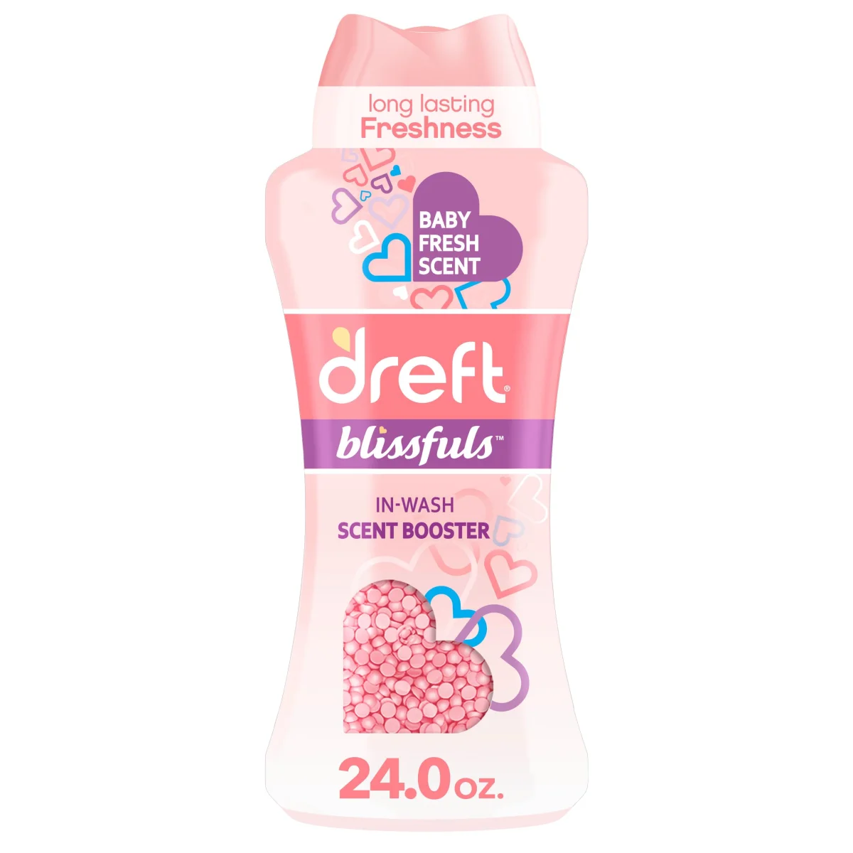 Dreft Blissfuls In-Wash Laundry Scent Booster Beads, Baby Fresh Scent - 24 Oz Bottle