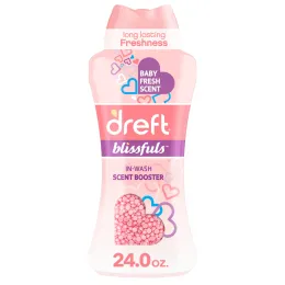 Dreft Blissfuls In-Wash Laundry Scent Booster Beads, Baby Fresh Scent - 24 Oz Bottle