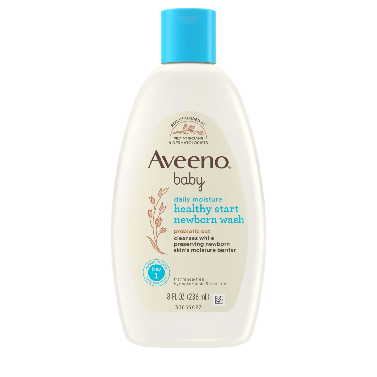 Aveeno Baby Healthy Start Nourishing Newborn Wash, Hypoallergenic Prebiotic Oat Body Cleanser - 8 Fl Oz