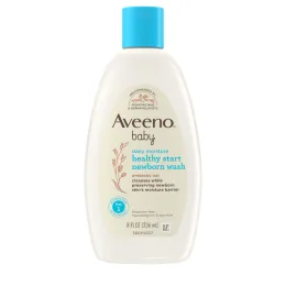 Aveeno Baby Healthy Start Nourishing Newborn Wash, Hypoallergenic Prebiotic Oat Body Cleanser - 8 Fl Oz