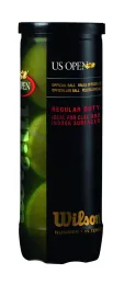 Wilson US Open Regular Duty Tennis Balls, Premium Indoor and Clay Court Can - 3 Balls Pack