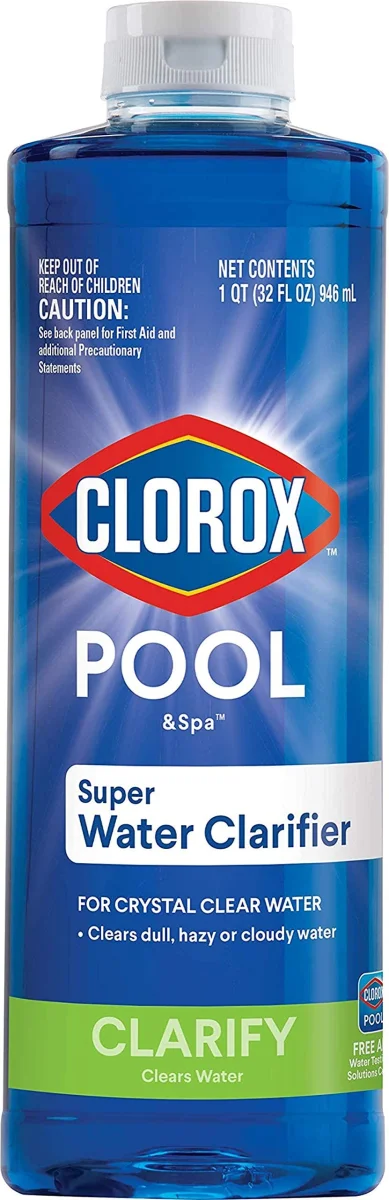 Clorox Pool&Spa Swimming Pool Super Water Clarifier, Crystal Clear Concentrated Formula - 1 Quart