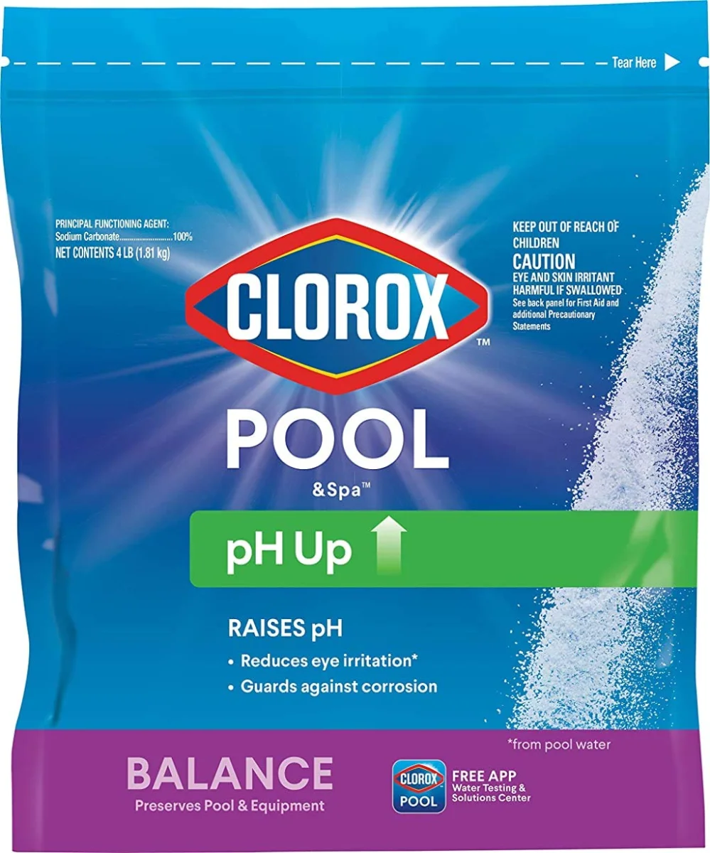 Clorox Pool&Spa Swimming Pool pH Up, Water Balance Increaser Powder - 4 lbs Bag